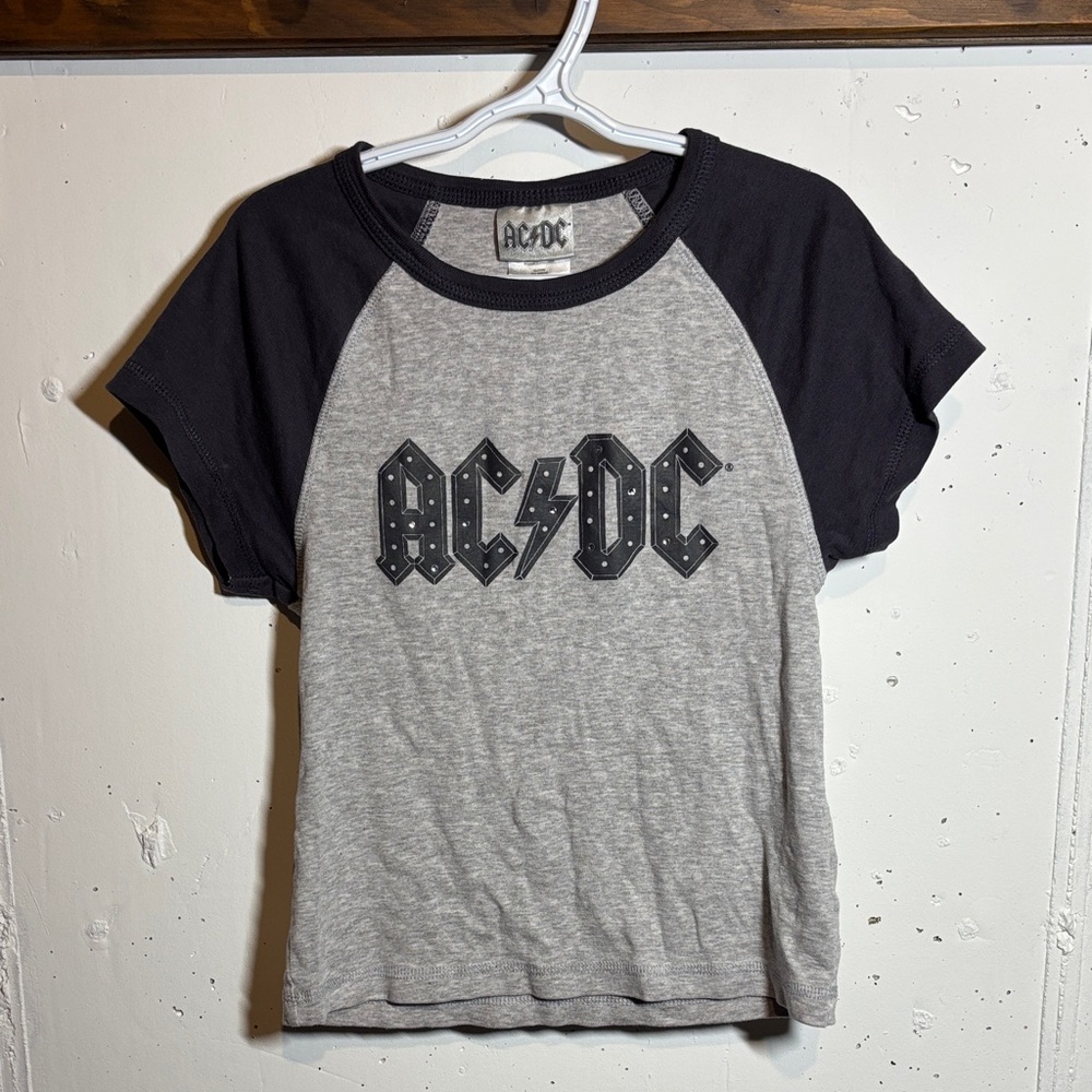 AC/DC Kids Gray and Black Short Sleeve Tee